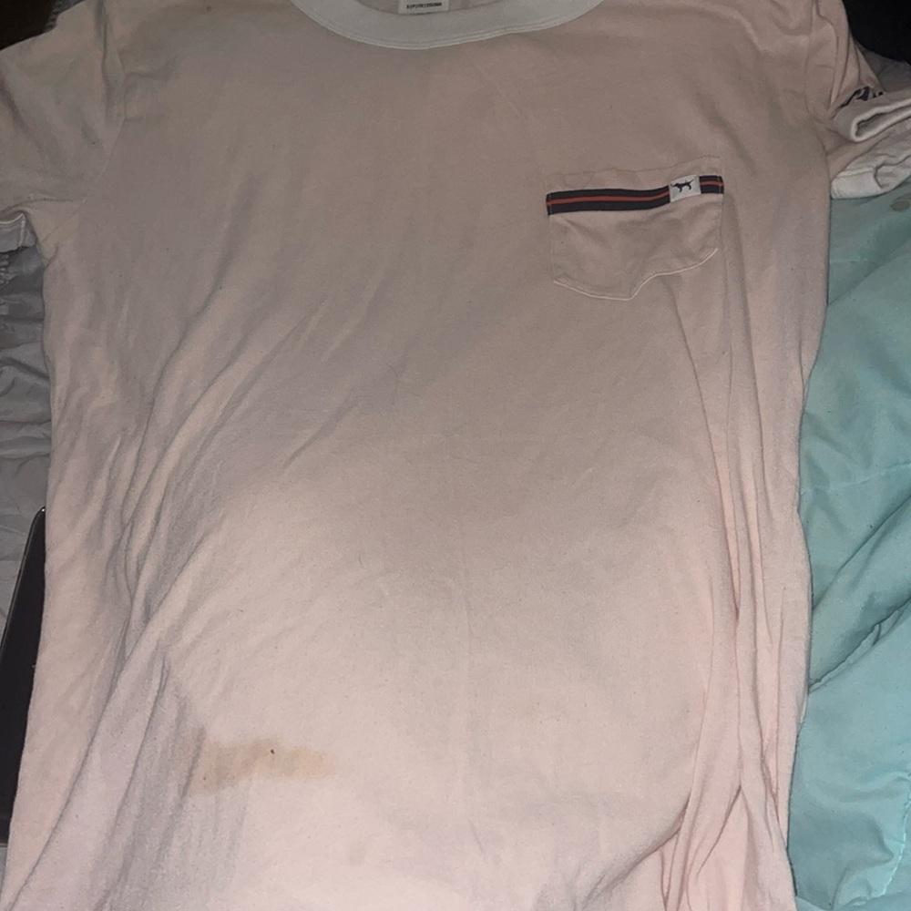 Pink brand t shirt size s light pink color